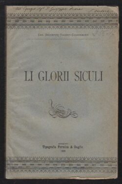 Li Glorii Siculi POEMA STORICU BERNISCU di lu Professuri Salvaturi Valenti-Chiaramonti