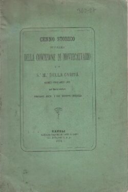 Cenno Storico de' Collegi della Concezione di Montecalvario e di S. A. della Carità riuniti nell'Anno 1813