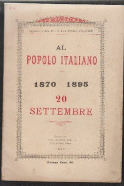 Al Popolo Italiano 1870 - 1895