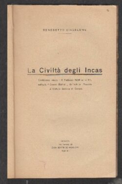 La Civiltà degli Incas. CONFERENZA