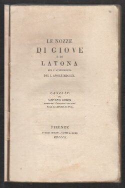 Le Nozze di Giove e di Latona per l'avvenimento del 1 Aprile 1810
