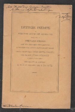 Lettere Inedite di Scrittori Liguri del Secolo XIX