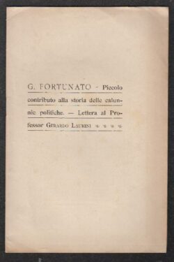 Piccolo contributo alla storia delle calunnie politiche