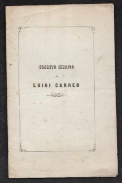 Sonetto inedito di Luigi Carrer