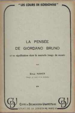 La pensée de Giordano Bruno