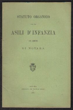 Statuto Organico per gli Asili d'Infanzia nel Comune di Novara