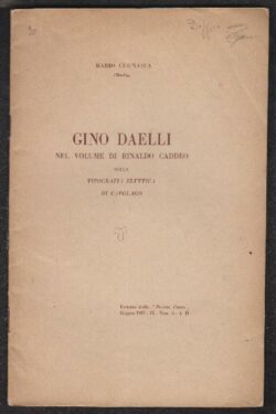 Gino Daelli nel volume di Rinaldo Caddeo sulla Tipografia Elvetica di Capolago