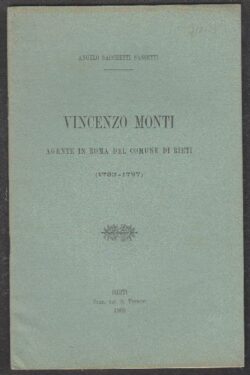 Vincenzo Monti Agente in Roma del Comune di Rieti (1783-1797)