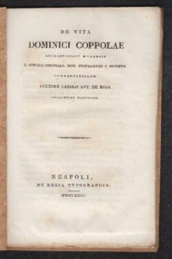 De vita Dominici Coppolae Archiepiscopi Myrensisi