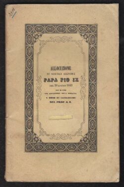 Allocuzione di nostro signore papa Pio IX del 20 aprile 1849
