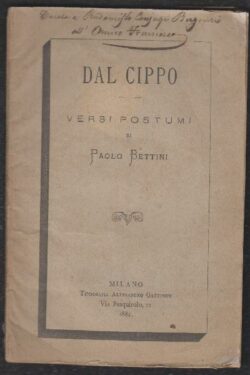 Dal Cippo. Versi Postumi