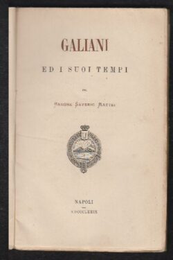 Galiani ed i suoi tempi