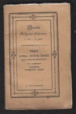 Versi sopra alcune Feste dell'Anno Ecclesiastico