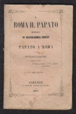 A Roma il Papato. RISPOSTA a Papato a Roma per Gustavo Langlade