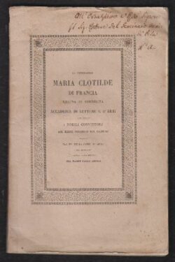 La Venerabile Maria Clotilde di Francia. Regina di Sardegna