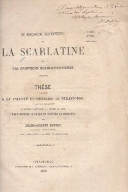 Du Diagnostic Differentiel de La Scarlatine et des eruptions scarlatiniformes