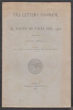 Una lettera savonese e il sacco di Pavia del 1410
