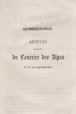 Eaux Minerales de Challes