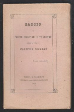 Saggio di Poesie originali e tradotte, di Filippo Ghersi