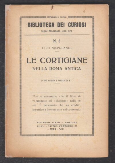 Le Cortigiane nella Roma Antica