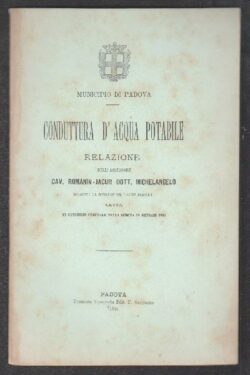 Conduttura d'acqua potabile. Municipio di Padova. RELAZIONE