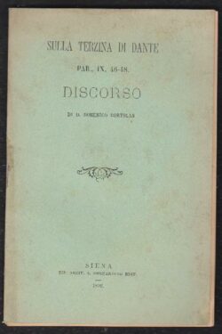 Sulla Terzina di Dante Par. IX 46-48