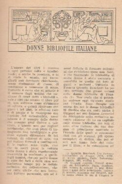 Donne bibliofile italiane