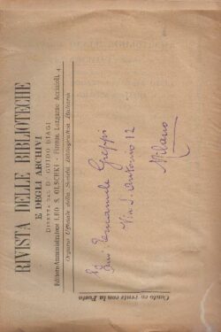 Rivista delle Biblioteche e degli Archivi Anno XIII Vol. XIII N.5-6 Maggio - Giugno 1902