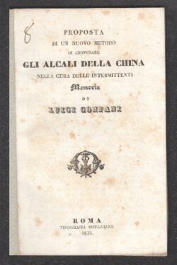Proposta di un Metodo di adoperare gli Alcali della China nella cura delle intermittenti