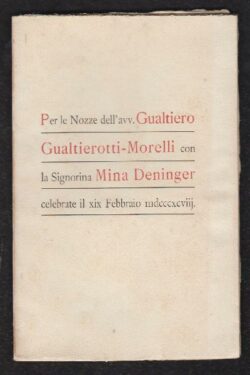 Frammenti di Lettere di Nicola Saoli Correga a Roberto Titi
