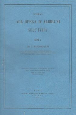 Intorno all'opera d'Albiruni sull'India