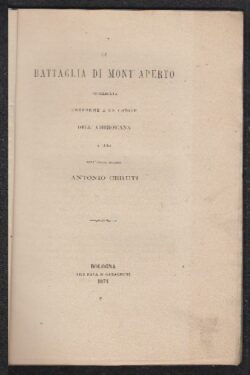 La Battaglia di Mont' Aperto pubblicata conforme a un Codice dell'Ambrosiana