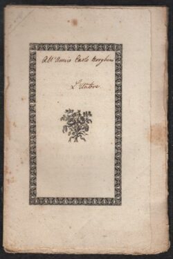 Il presentimento avverato ovvero la perfetta sovranità. Poemetto