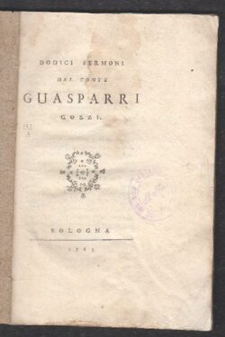Dodici sermoni del Conte Guasparri Gozzi