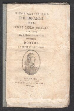 Primo e secondo libro d'epigrammi del Conte Carlo Roncalli