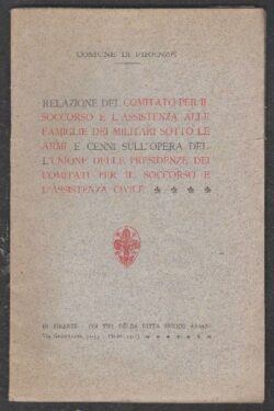 Relazione del Comitato per il Soccorso e l'Assistenza alle famiglie dei militari sotto le armi
