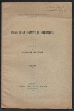 Saggio sulla costante di aberrazione