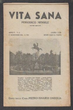 Vita Sana Anno II N° 9 Settembre; N° 11 Novembre 1935