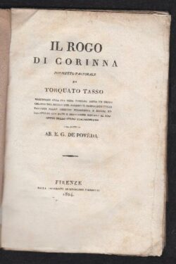 Il rogo di Corinna. Poemetto pastorale di Torquato Tasso