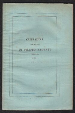 Curradina. Commedia di Filippo Argenti fiorentino (1535)