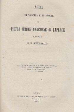 Atti di nascita e di morte di Pietro Simone Marchese di Laplace