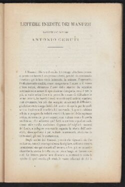 Lettere inedite dei Manuzii