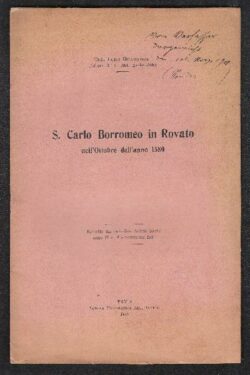 S. Carlo Borromeo in Rovato nell'Ottobre dell'Anno 1580